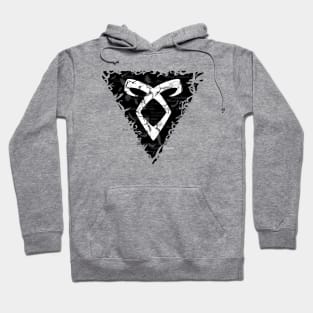 Shadowhunters rune / The mortal instruments - Angelic power rune feathers and words - Clary, Alec, Jace, Izzy, Magnus - Mundane Hoodie